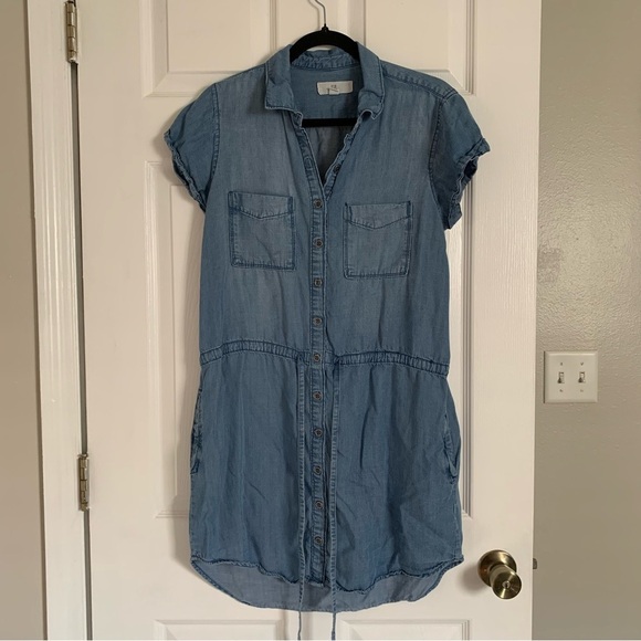 Thread & Supply Denim Chambray Shirt Dress - Picture 1 of 6